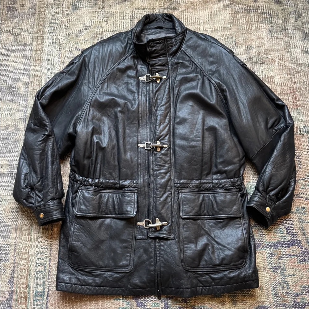 Vintage 90s Tannery West leather jacket